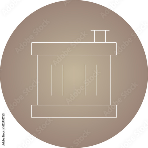 Fuel can icon single vector illustration