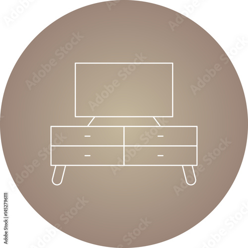 LCD icon single vector illustration