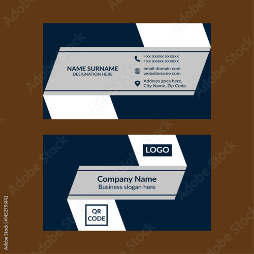 Modern Business Card Design. Creative Template Display for Promotion.