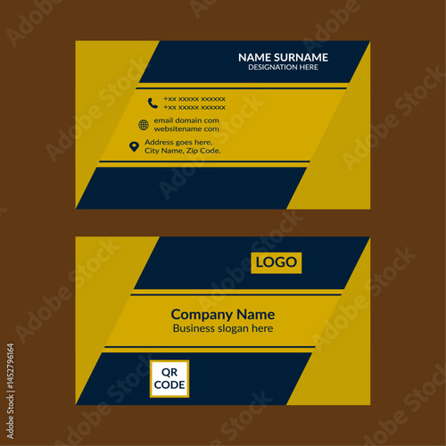 Modern Business Card Design. Abstract Template Display for Promotion.