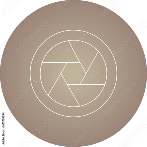 Camera shutter icon single vector illustration