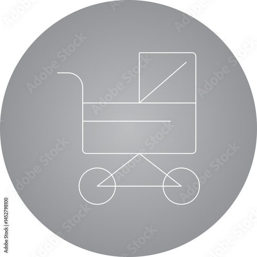 Stroller icon single vector illustration