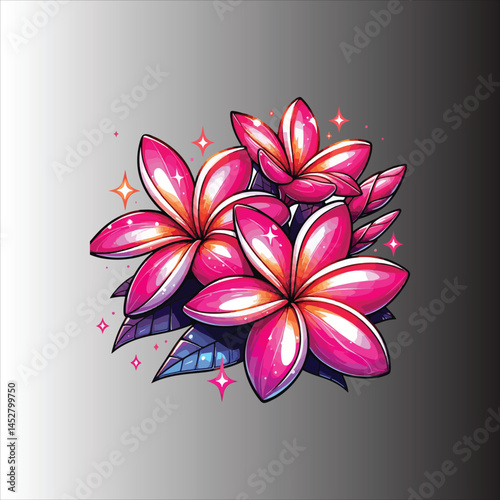 Frangipani Flower Isolated On White 