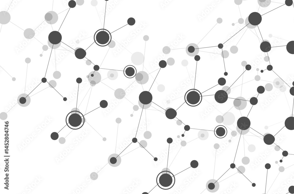Grey network and connection design background Grey network and connection design background
