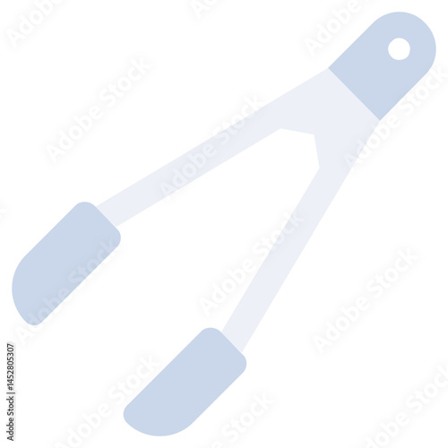 Tongs Flat Design Icon, Cooking And Kitchen Flat Design Icon Symbol