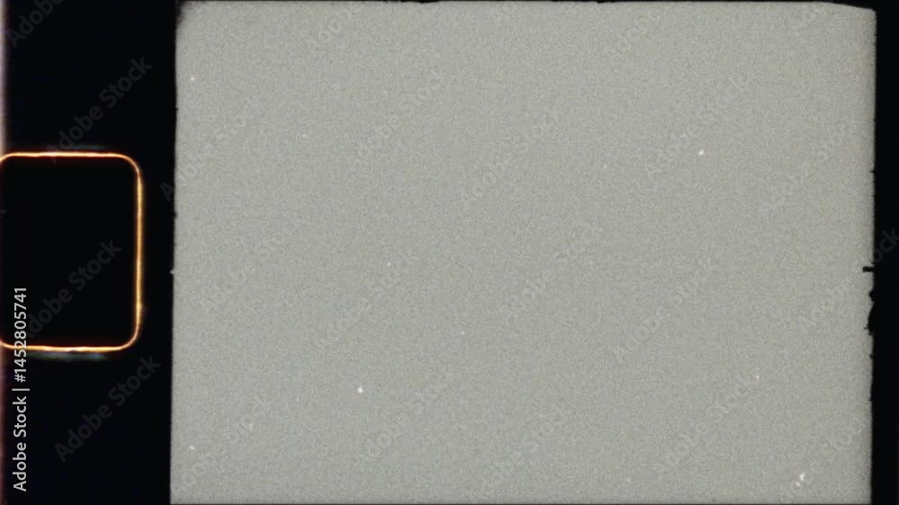 Lomography Retro Super 8mm Film Strip Frame Reel with Worn Frame Marks, Sprocket Hole and Jitter: 8 mm celluloid grain overlay with flickers, imperfections and Authentic Vibe