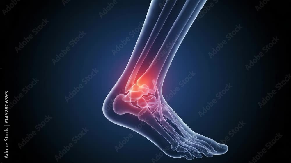 X-ray Style Visualization of Lower Leg and Ankle Injury X-ray Style Visualization of Lower Leg and Ankle Injury