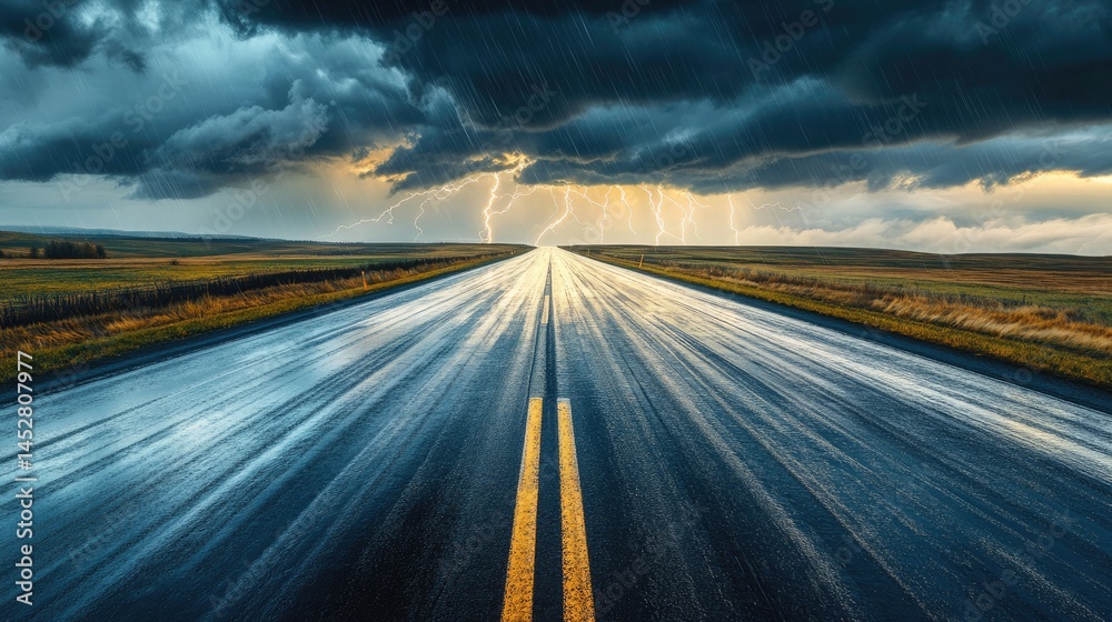 An open highway stretching into the distance