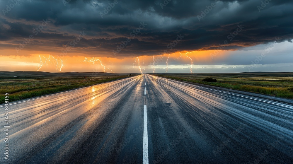 An open highway stretching into the distance