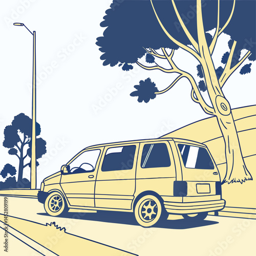 compact van vector