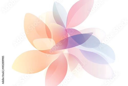 gradients abstract floral shapes in soft color