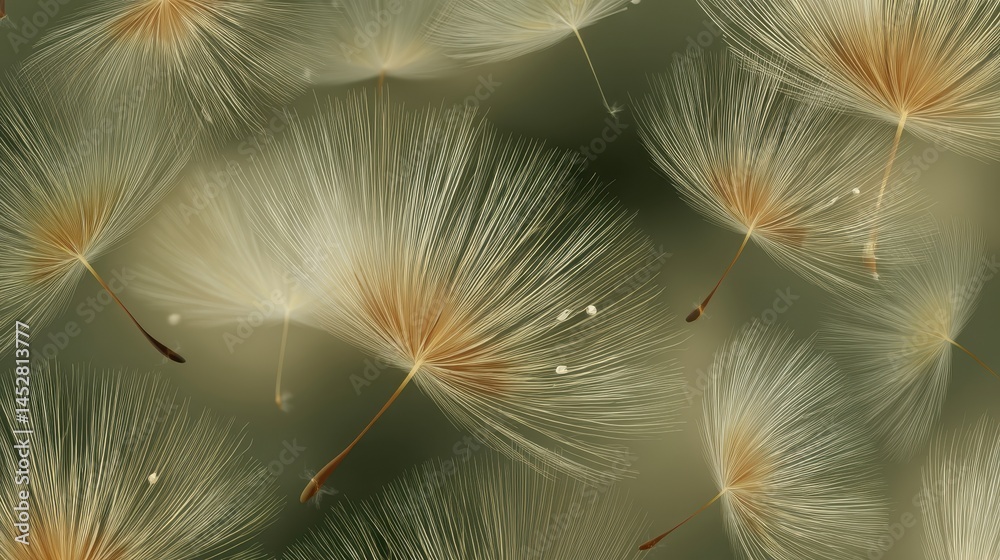 Naklejka premium Delicate Floating Seed Clusters