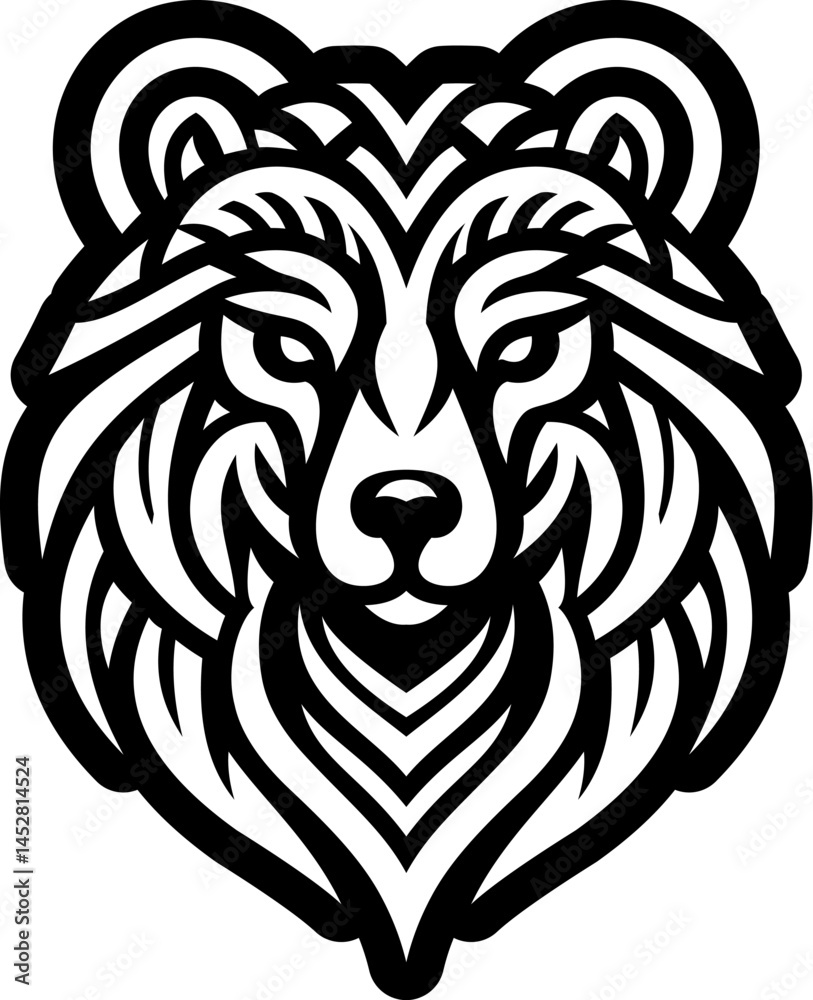 Ornamental bear Head Icon Tribal Style Animal Vector
This stylized vector design combines fierce expression with geometric aesthetics, making it ideal for tattoos, logos, streetwear, digital art Ornamental bear Head Icon Tribal Style Animal Vector
This stylized vector design combines fierce expression with geometric aesthetics, making it ideal for tattoos, logos, streetwear, digital art