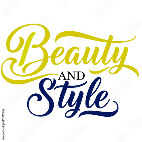 Beauty and Style Typography Design in Elegant Colors  