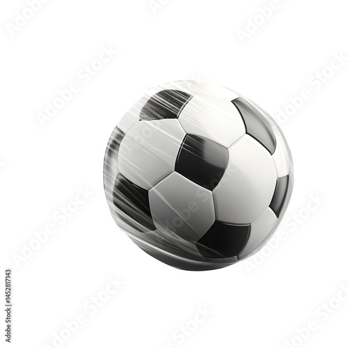 Fast-moving Soccer Ball in Dynamic Action Shot for Sports Graphics