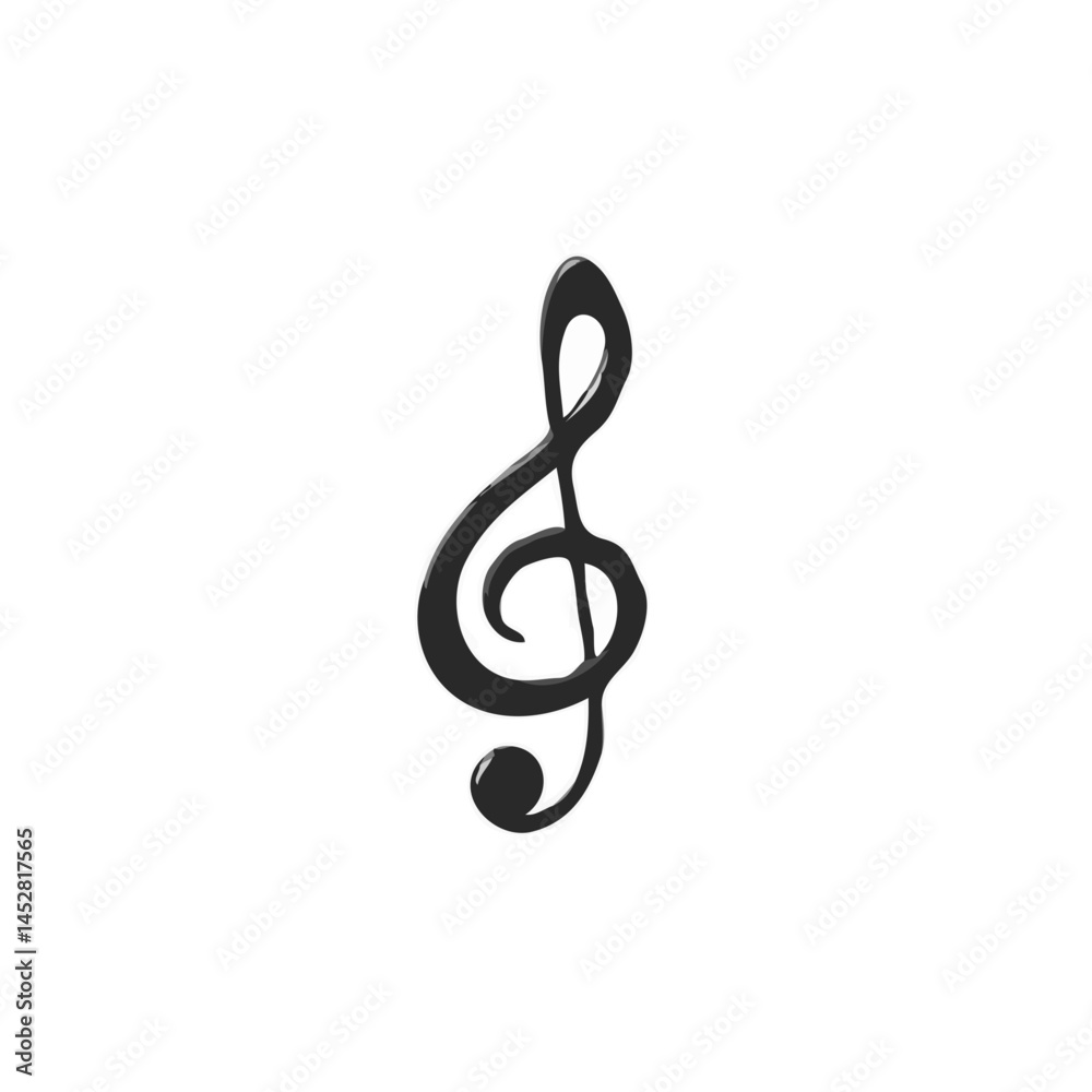 Simple Grayscale Music Note Design Simple Grayscale Music Note Design