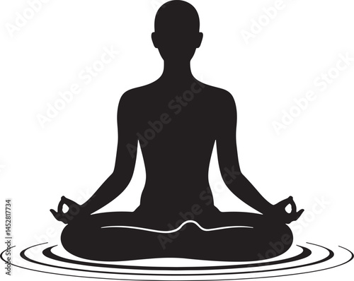 Yoga Fitness Icon. Flat Design.