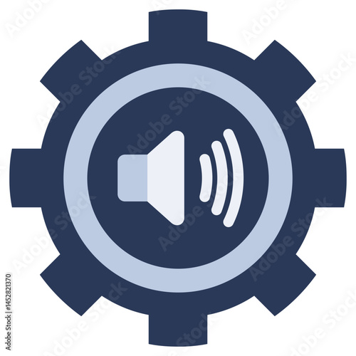 Volume Control Flat Design Icon, Audio Element Flat Design Icon Symbol
