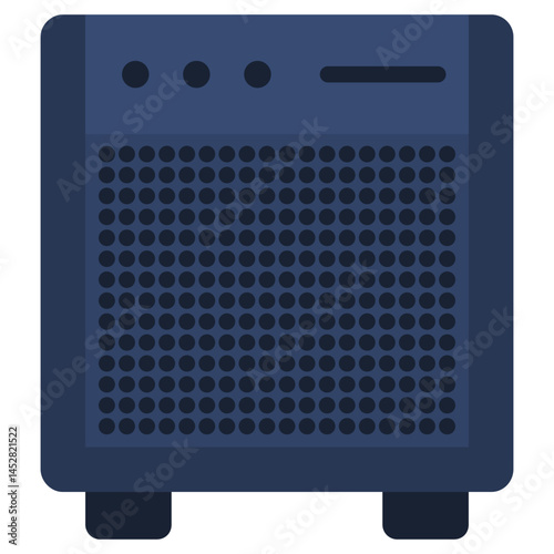 Sound Amplifier Flat Design Icon, Audio Element Flat Design Icon Symbol