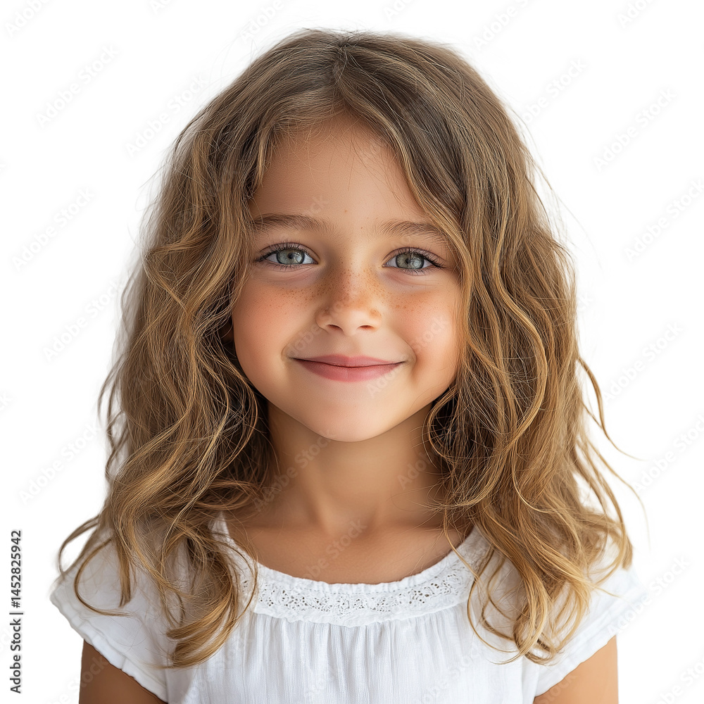 Smiling Girl Portrait — Isolated on Transparent Background Smiling Girl Portrait — Isolated on Transparent Background