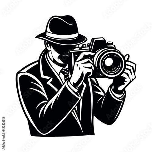 Modern Photographer Vector Illustration  