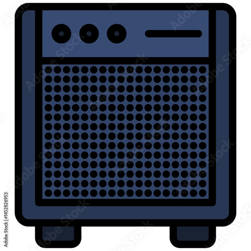 Sound Amplifier Outline Design Icon, Audio Element Outline Design Icon Symbol