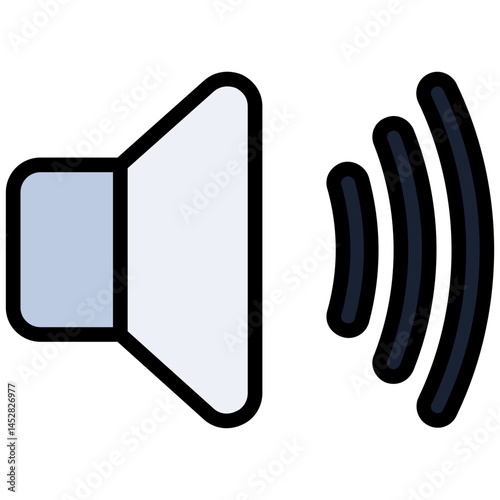Speaker Icon, Audio Outline Design Icon, Audio Element Outline Design Icon Symbol