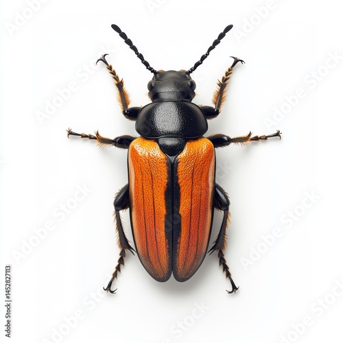 Soldier Beetle Top-Down View Macro Photography photo