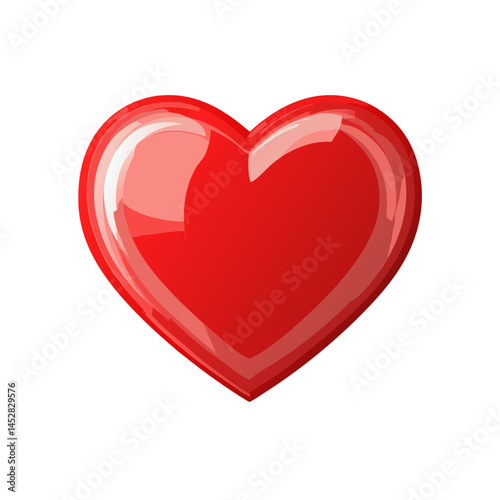 Red heart icon for love vector images