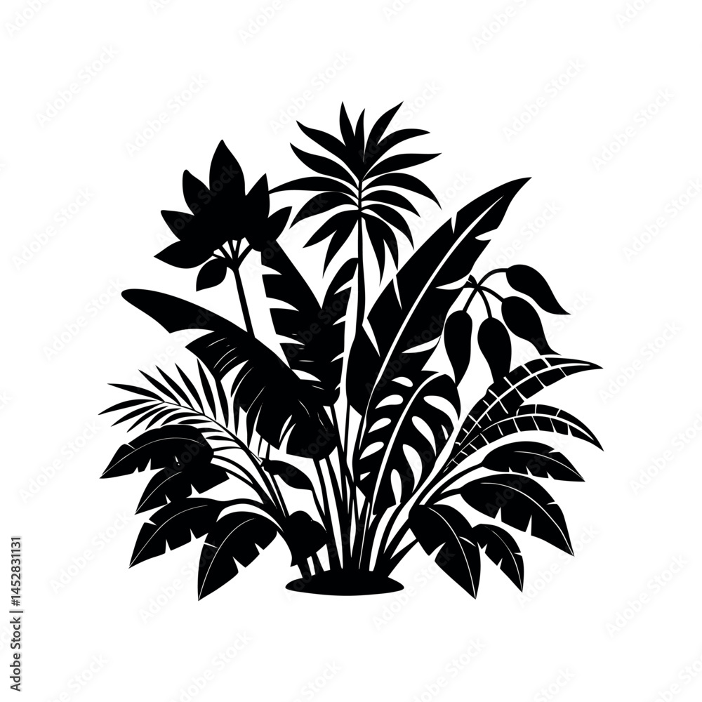 Jungle Plant Foliage Vector Design Jungle Plant Foliage Vector Design
