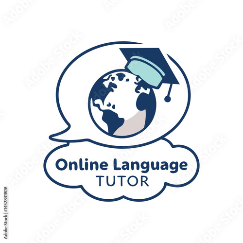 Language Learning Logo – Creative and Minimalist Branding for Online Language Tutors, Educational Platforms, and Digital Language Courses