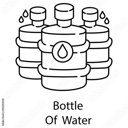 Bottle of Water Icon. Vector Design