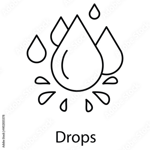 Drops Icon. Vector Design