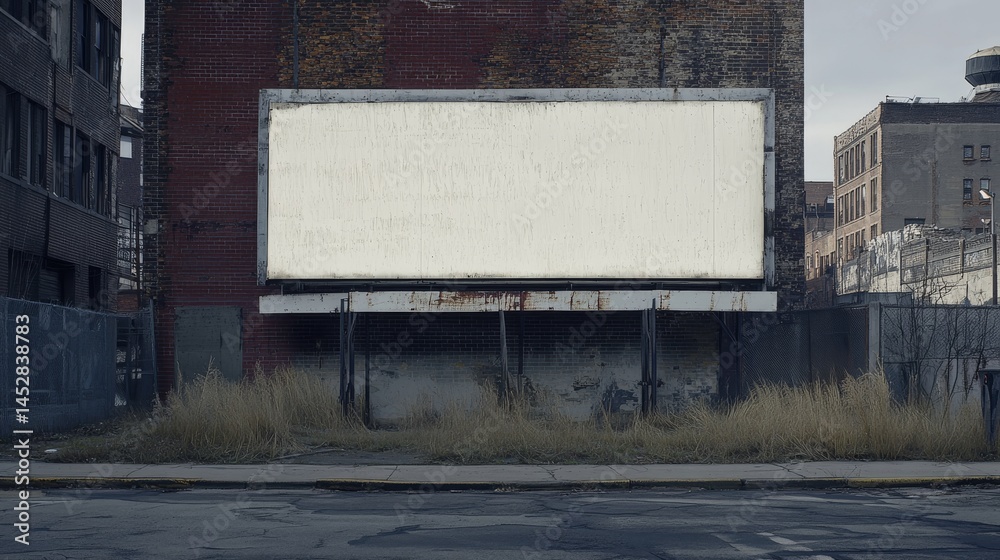 Obraz premium Large blank billboard on a street wall
