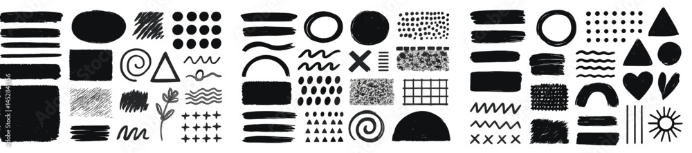 Artistic black and white abstract designs featuring various shapes and patterns suitable for creative projects or design inspiration Artistic black and white abstract designs featuring various shapes and patterns suitable for creative projects or design inspiration