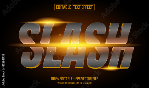 slash editable text effect
