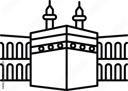 Kaaba Flat Design Ramadan Icon
