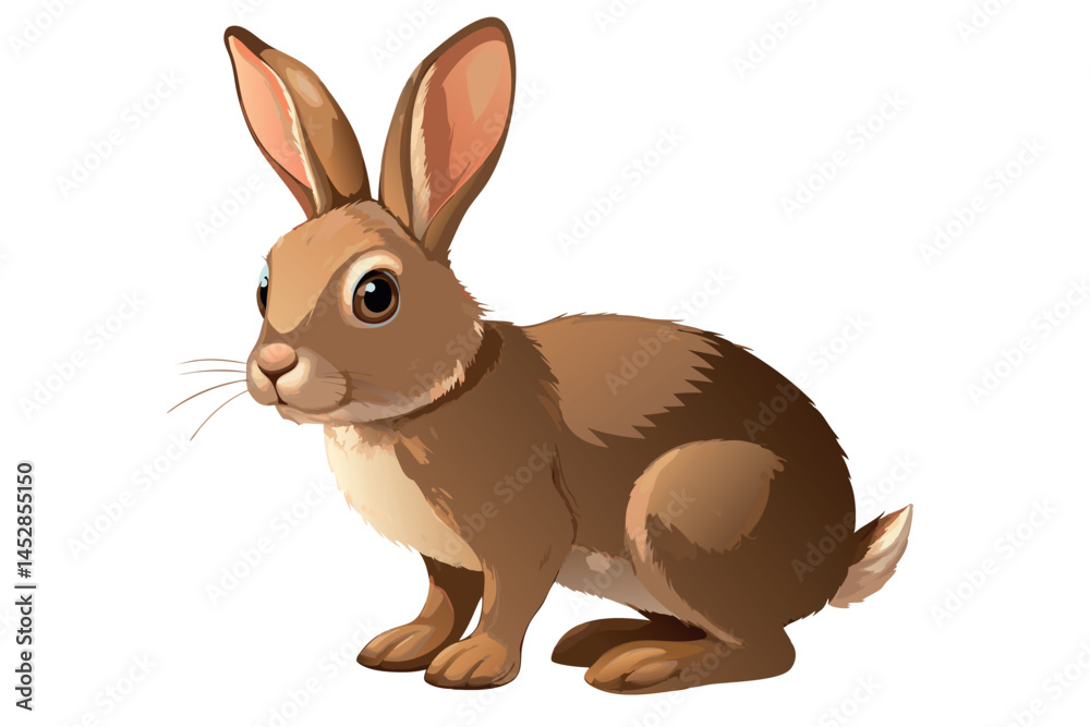 brown rabbit with expressive eyes, fluffy fur, and perked ears, creating a lifelike and charming animal portrait brown rabbit with expressive eyes, fluffy fur, and perked ears, creating a lifelike and charming animal portrait