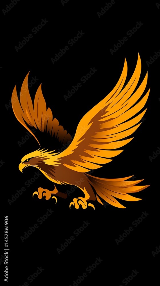 Obraz premium Powerful bald eagle emblem high resolution HD Photo