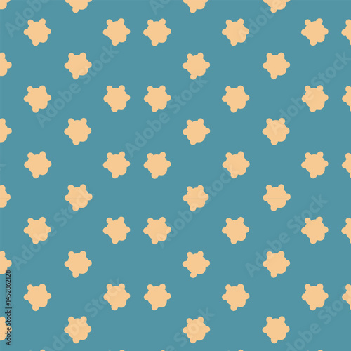Retro floral seamless pattern design with vintage flower and leaf elements