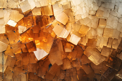 Microscopic wood-like crystals forming molecular pattern, clean composition