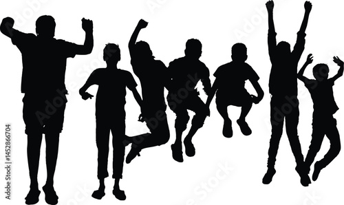 PARKOUR silhouette vector isolated on white background