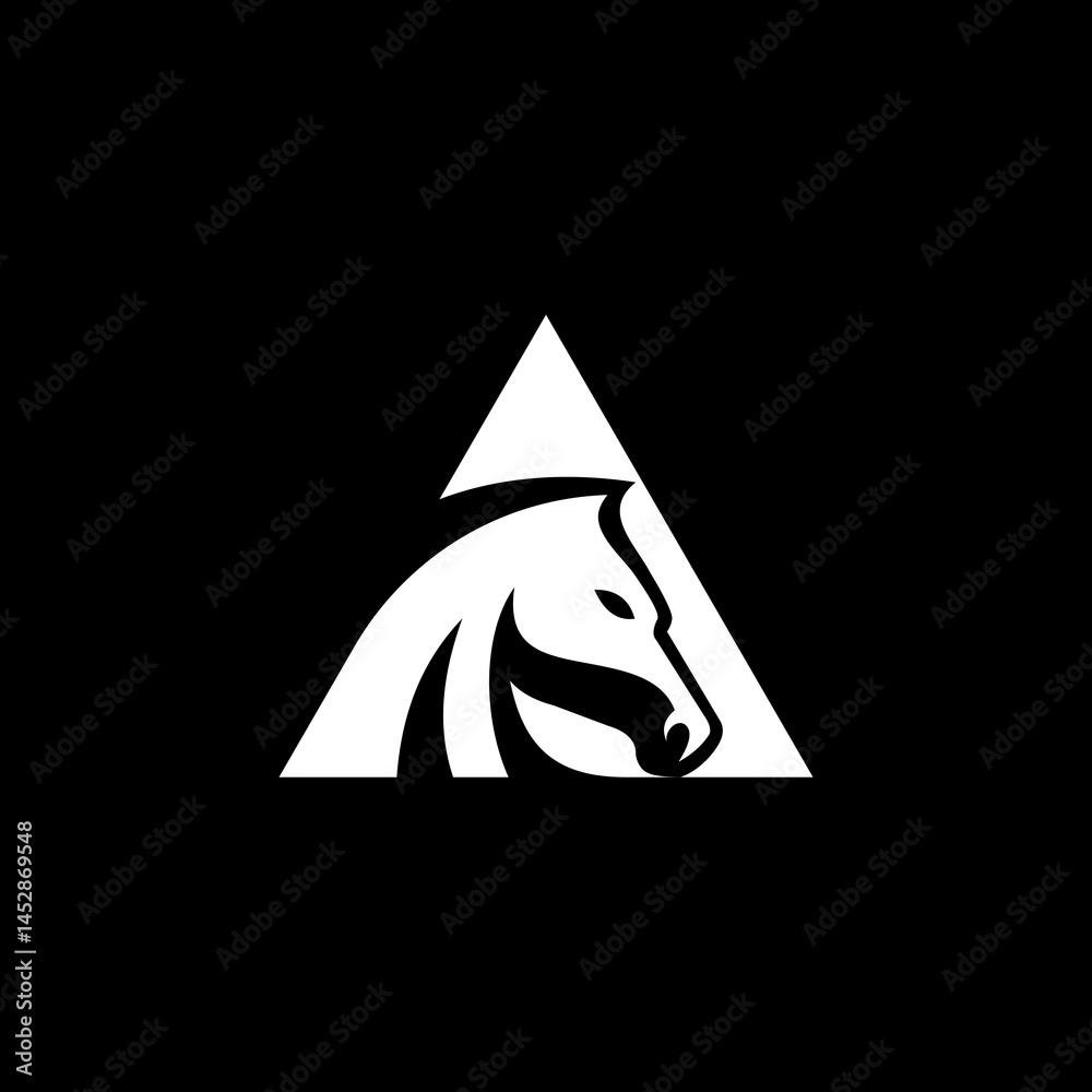 Fototapeta premium letter A horse logo