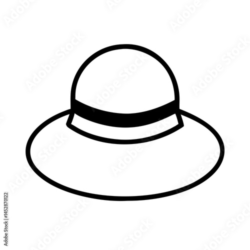 sun hat pictogram isolated vector illustration 
