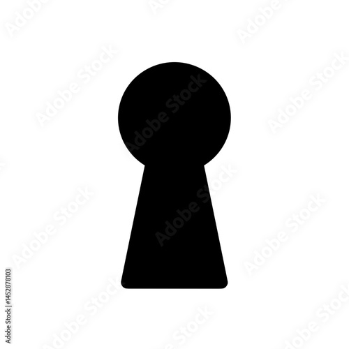 Keyhole icon in solid black silhouette