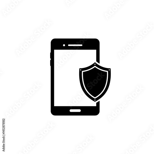 Smartphone with shield icon for mobile protection