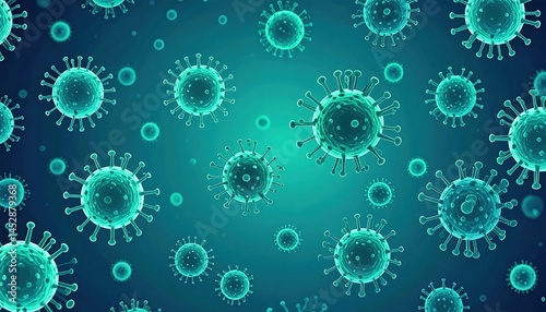Firefly Microscopic view of virus mutation