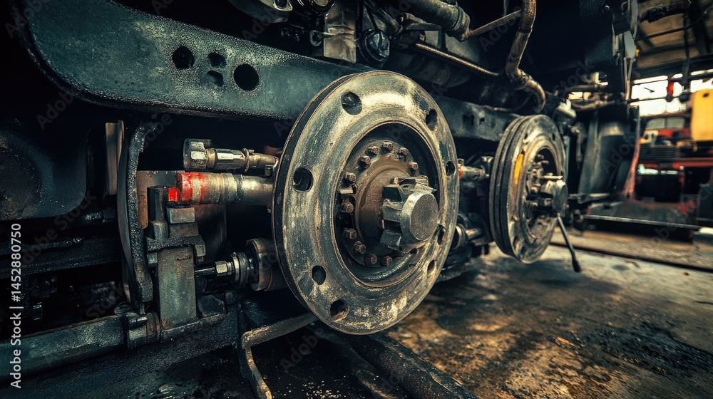 Rusty Train Wheels Industrial Grit Decay. Rusty Train Wheels Industrial Grit Decay.