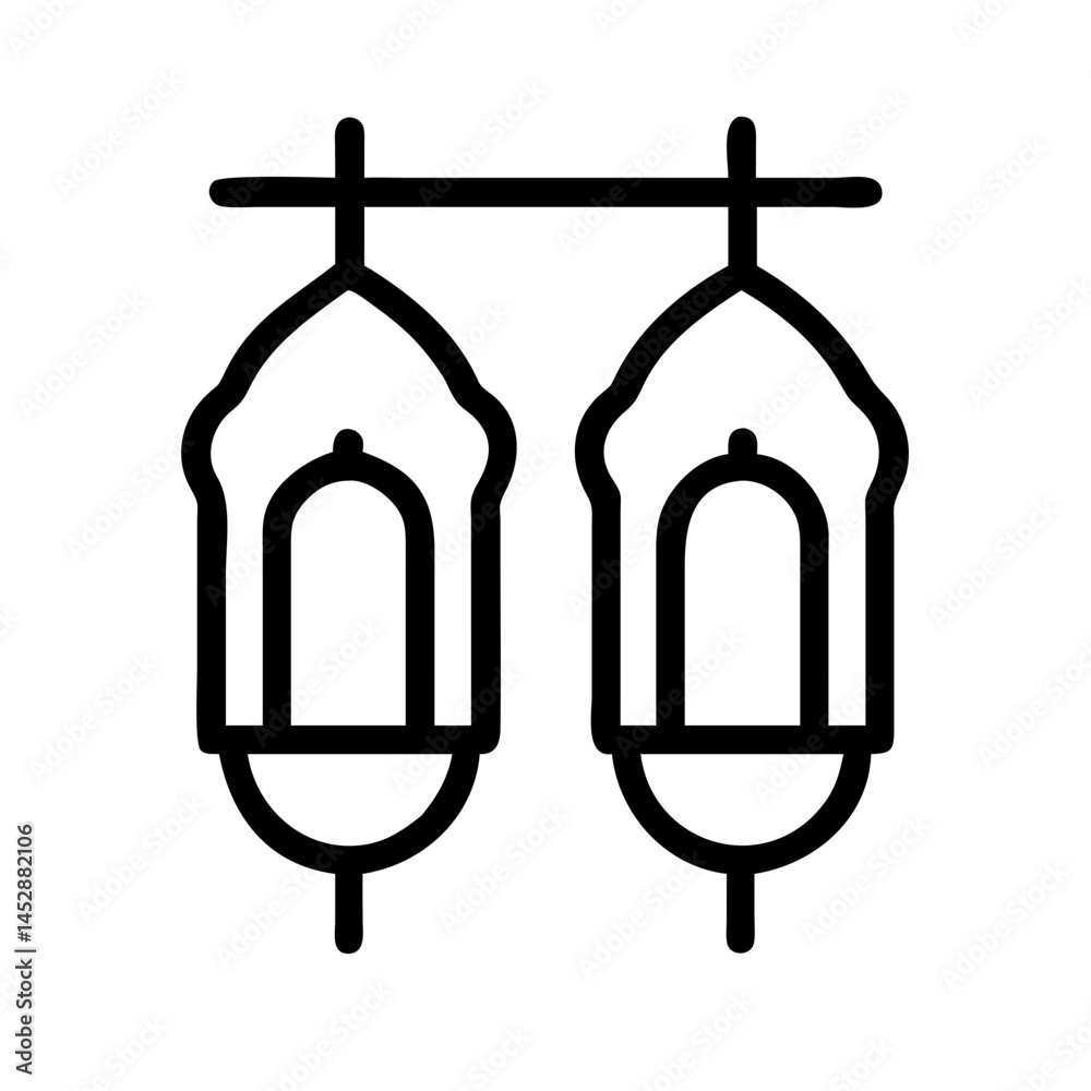 The above islamic lantern adornments a special atmosphere for ramadan celebrations vector 