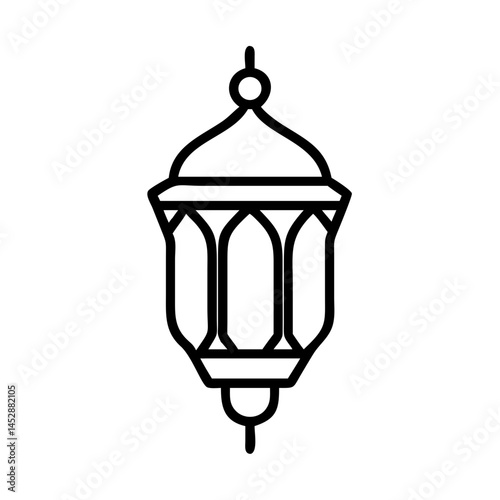 The above islamic lantern adornments a special atmosphere for ramadan celebrations vector